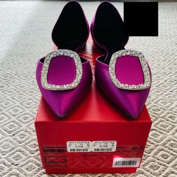 Roger Vivier Chips Strass Buckle Ballerinas - Picture 7 of 8